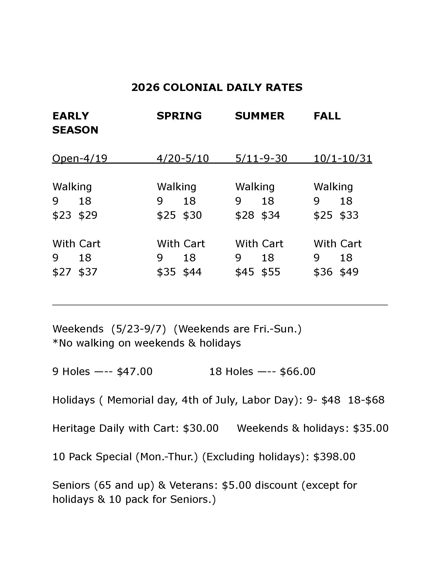 Daily Rates